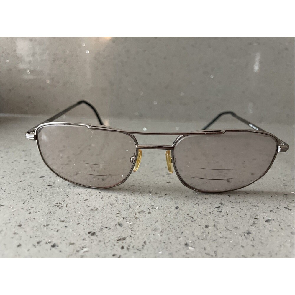 Silver Dollar Eyeglasses Frames ONLY #2 Scott 55-17-145mm Aviator Full Rim